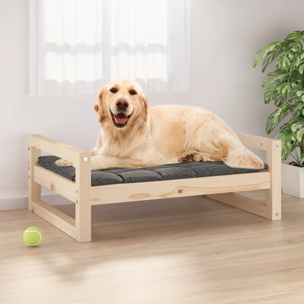 Berkfield Dog Bed 75.5x55.5x28 cm Solid Pine Wood