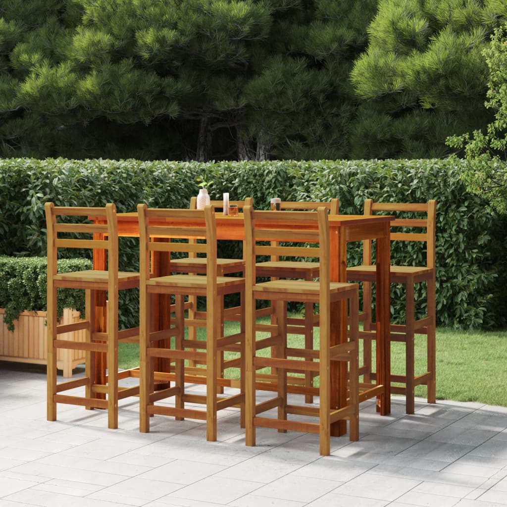 Berkfield Bar Stools 6 pcs Solid Wood Acacia