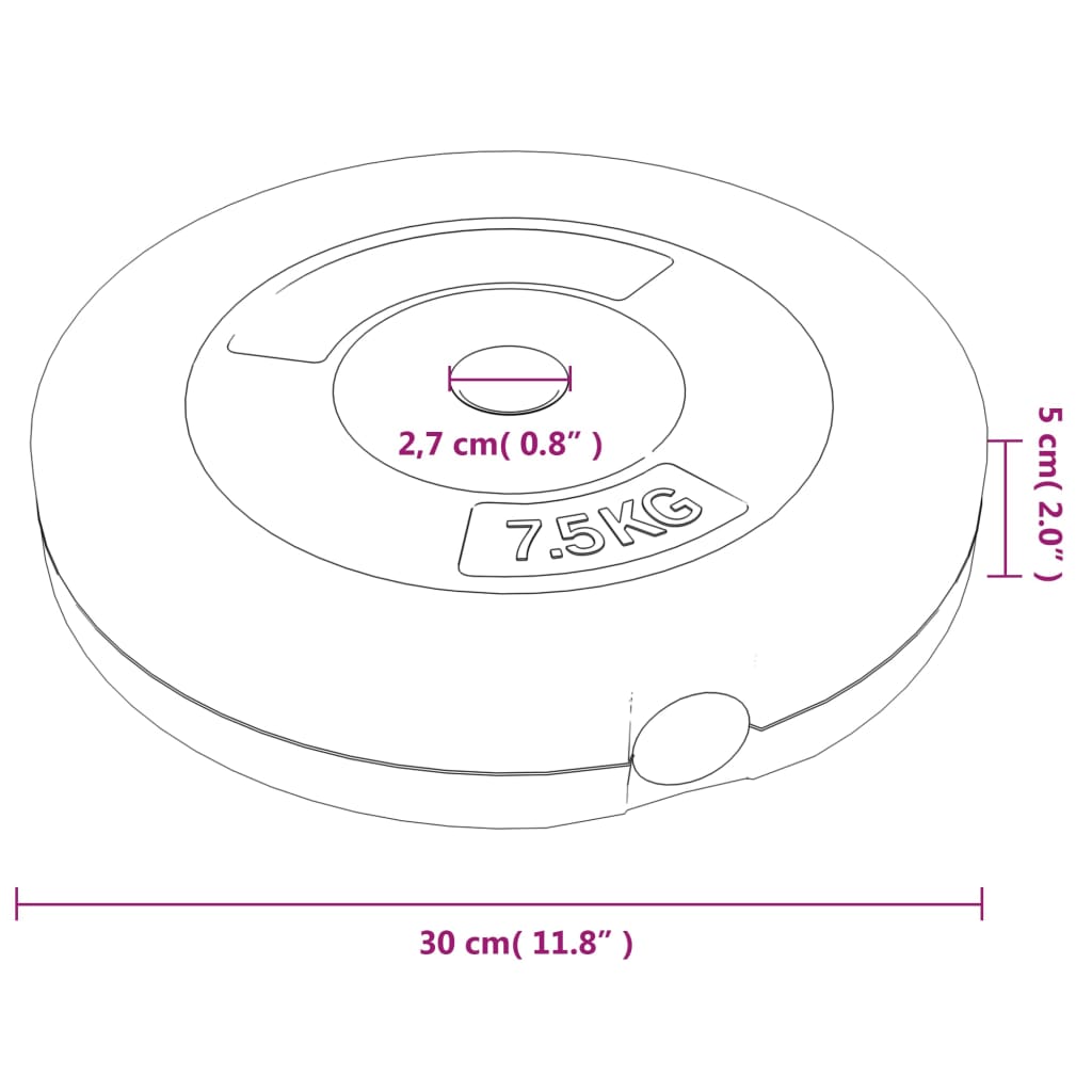 Berkfield Weight Plates 6 pcs 30 kg Cement