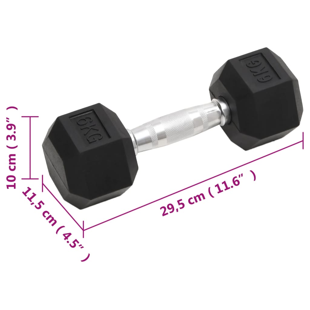 Berkfield Dumbbells 2 pcs 12 kg Cast Iron