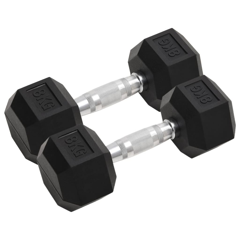 Berkfield Dumbbells 2 pcs 16 kg Cast Iron