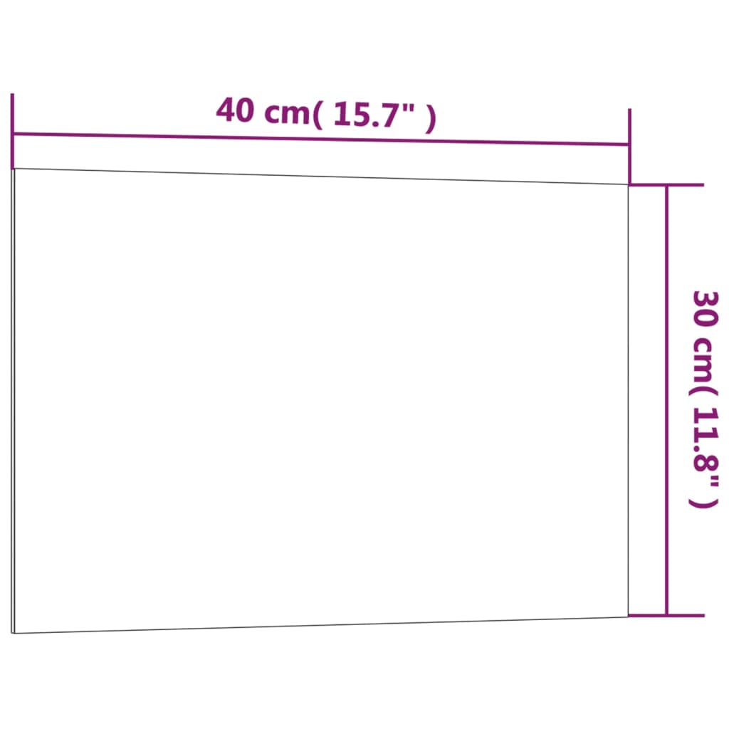 Berkfield Wall-mounted Magnetic Board White 40x30 cm Tempered Glass