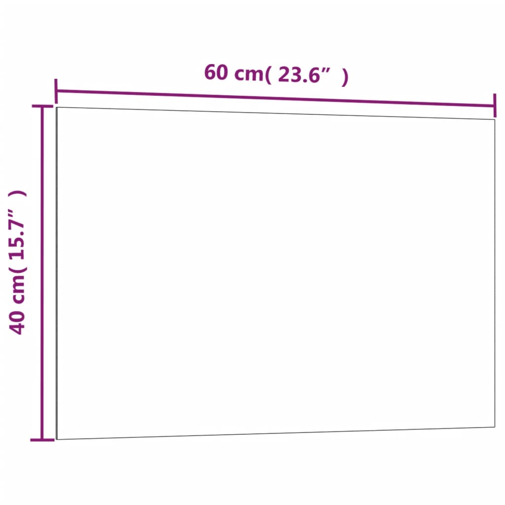 Berkfield Wall-mounted Magnetic Board White 60x40 cmåÊTempered Glass