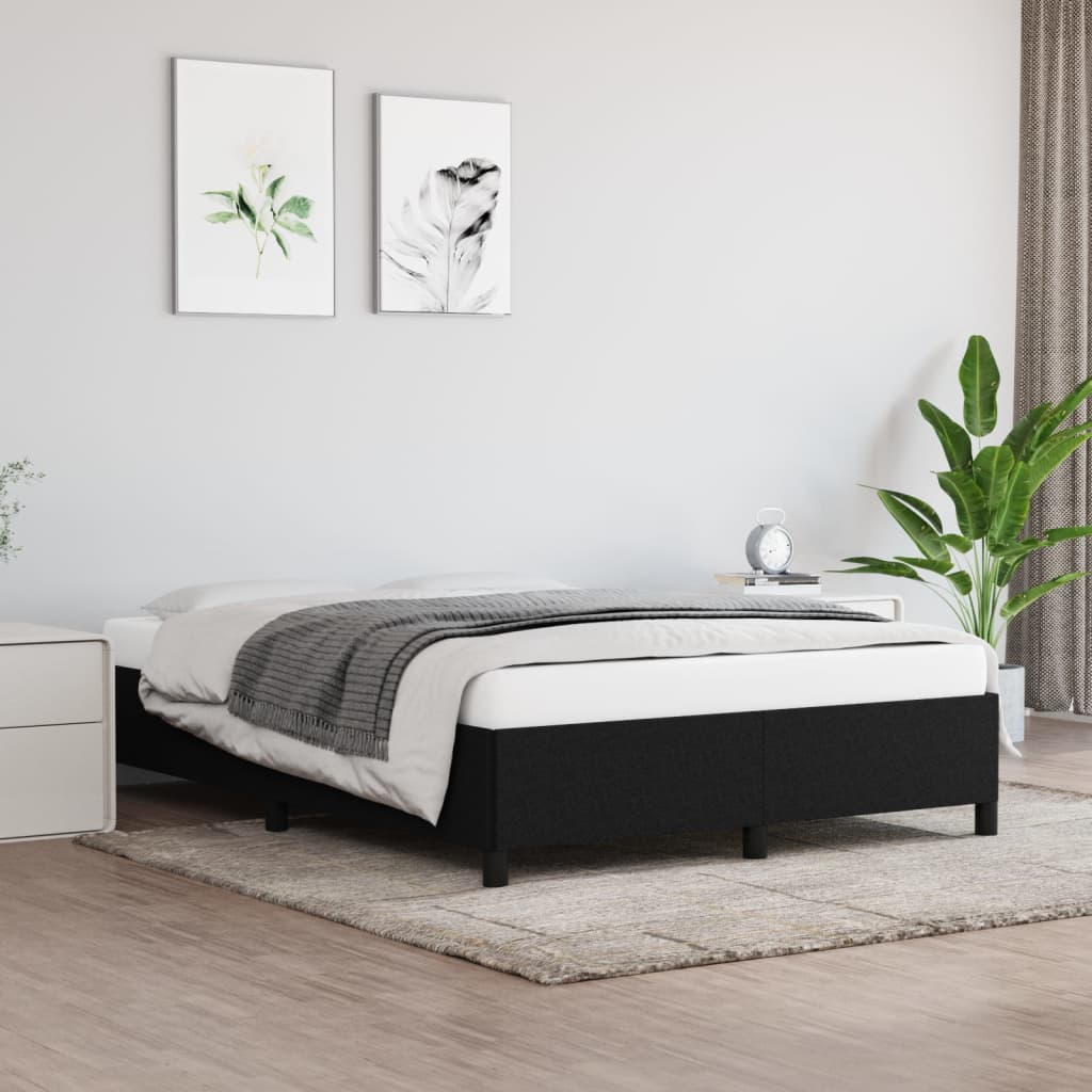 Berkfield Bed Frame Black 135x190 cm 4FT6 Double Fabric