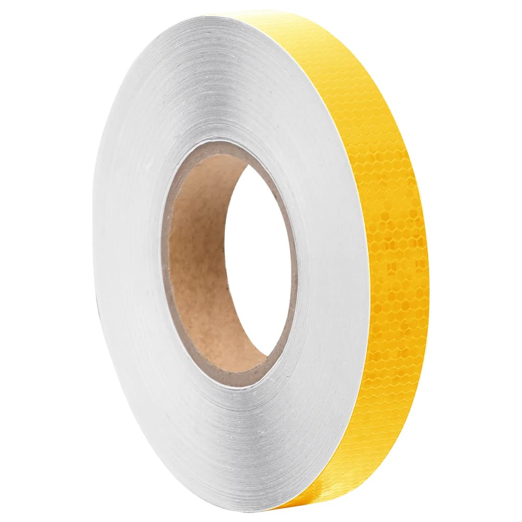Berkfield Reflective Tape Yellow 2.5 cmx50 m PVC