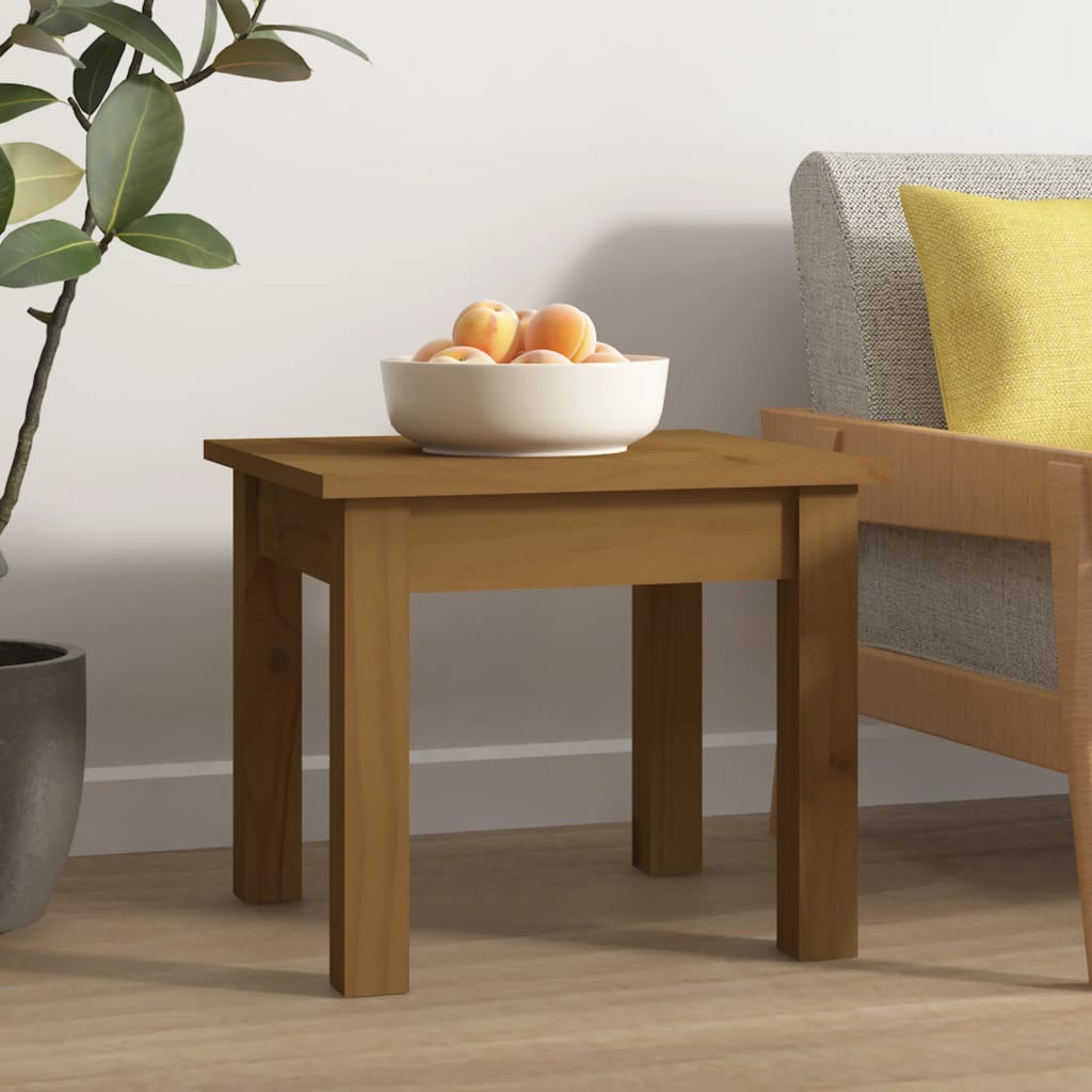 Berkfield Coffee Table Honey Brown 35x35x30 cm Solid Wood Pine