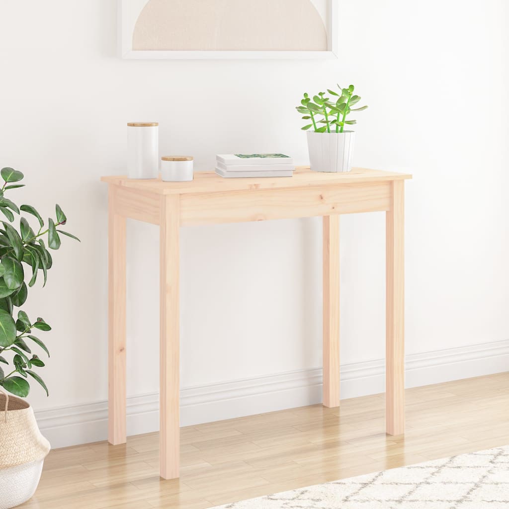 Berkfield Console Table 80x40x75 cm Solid Wood Pine