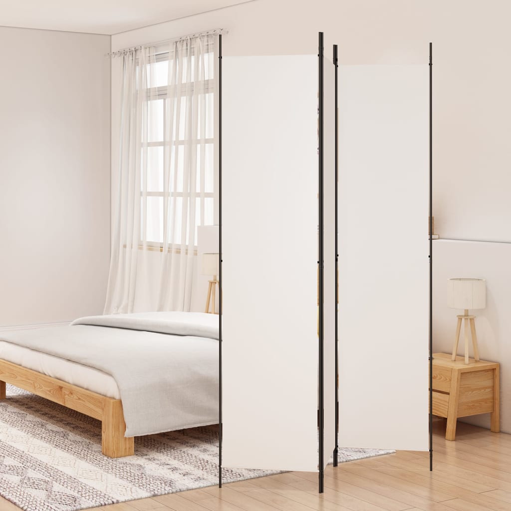 Berkfield 3-Panel Room Divider White 150x220 cm Fabric