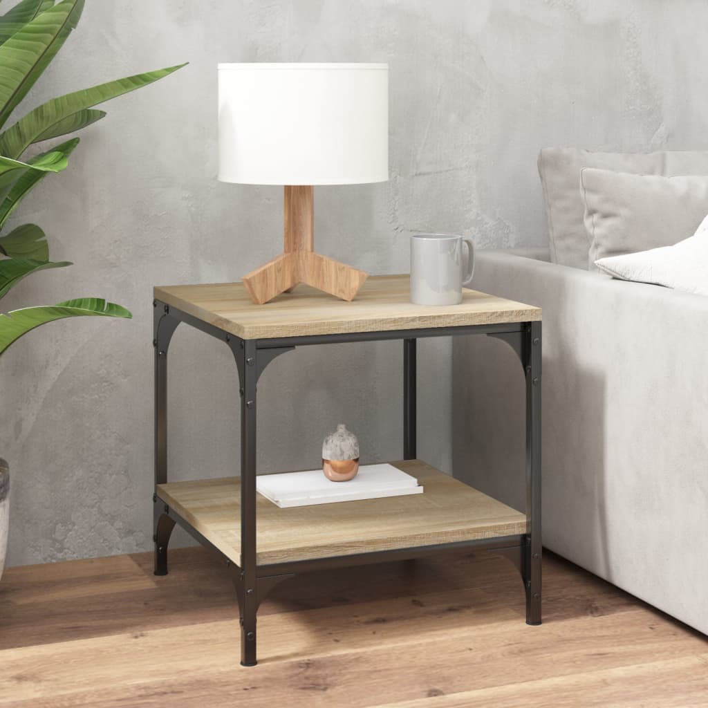 Berkfield Side Table Sonoma Oak 40x40x40 cm Engineered Wood
