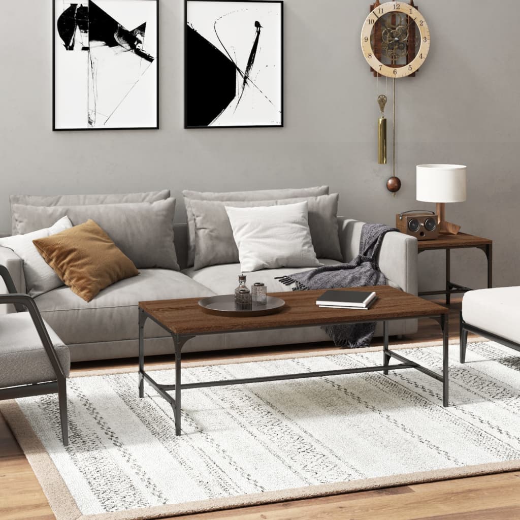 Berkfield Coffee Table Brown Oak 100x50x35 cm Engineered Wood
