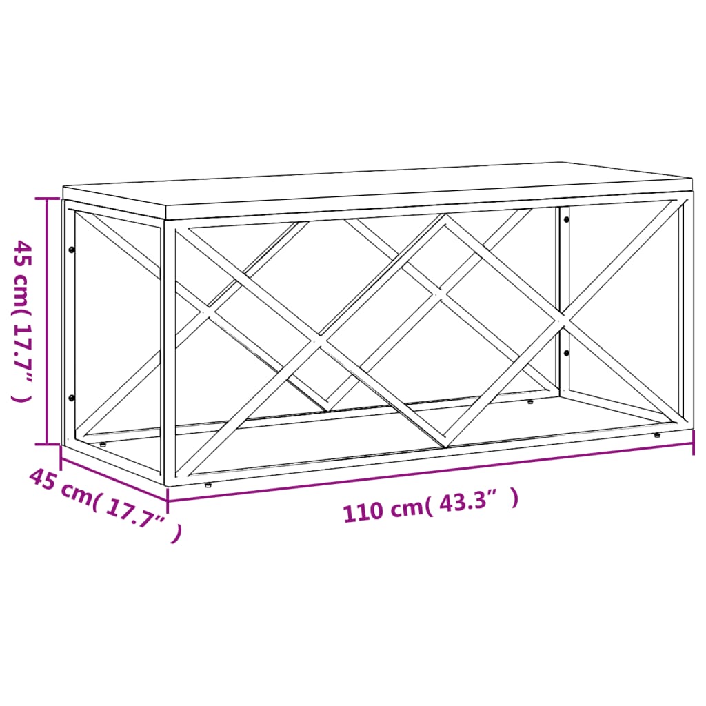 Berkfield Coffee Table Stainless Steel and Solid Wood Reclaimed