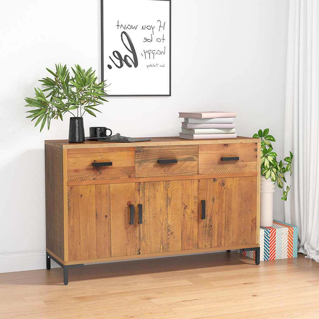 Berkfield Sideboard Brown 110x35x70 cm Solid Pinewood