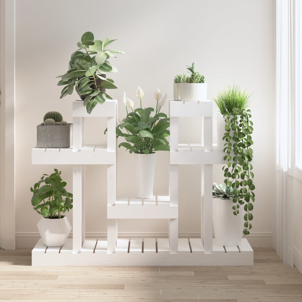 white plant stands indoor uk Berkfield Plant Stand White 104.5x25x77.5 cm Solid Wood Pine – Berkfield  Home