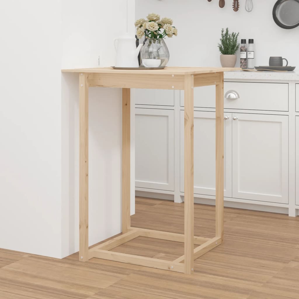 Berkfield Bar Table 80x80x110 cm Solid Wood Pine
