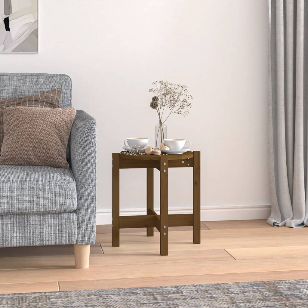 Berkfield Coffee Table Honey Brown �_�”�_ 42.5x45 cm Solid Wood Pine