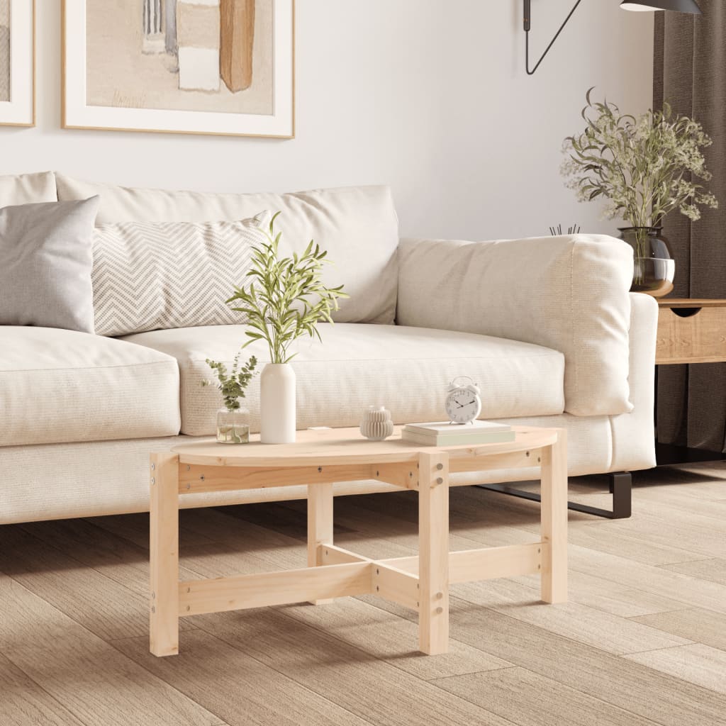Berkfield Coffee Table 87x48x35 cm Solid Wood Pine