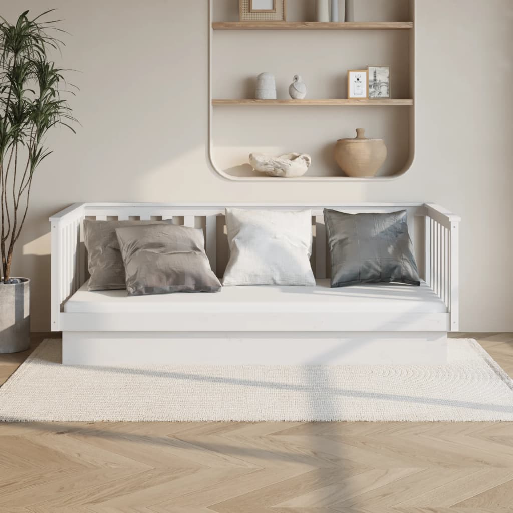 Berkfield Day Bed White 80x200 cm Solid Wood Pine