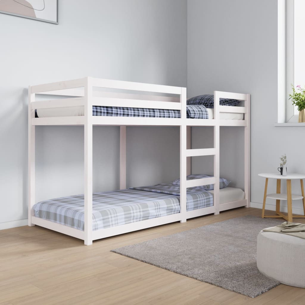 Berkfield Bunk Bed White 75x190 cm Solid Wood Pine