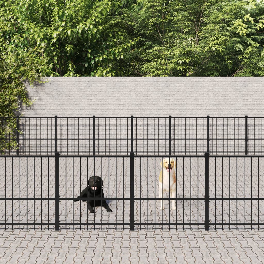 Berkfield Outdoor Dog Kennel Steel 67.74 m�__