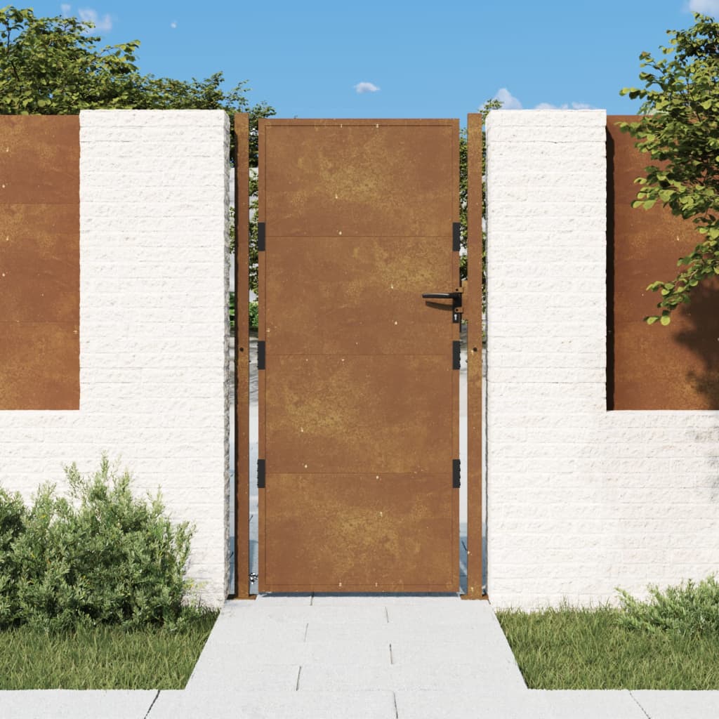Berkfield Garden Gate 105x205 cm Corten Steel