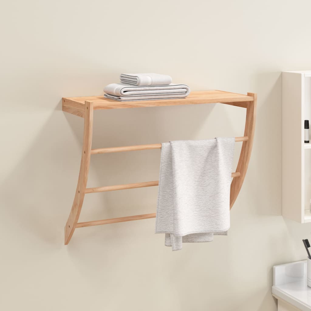 Berkfield Towel Rack 60x25.5x49 cm Solid Wood Walnut