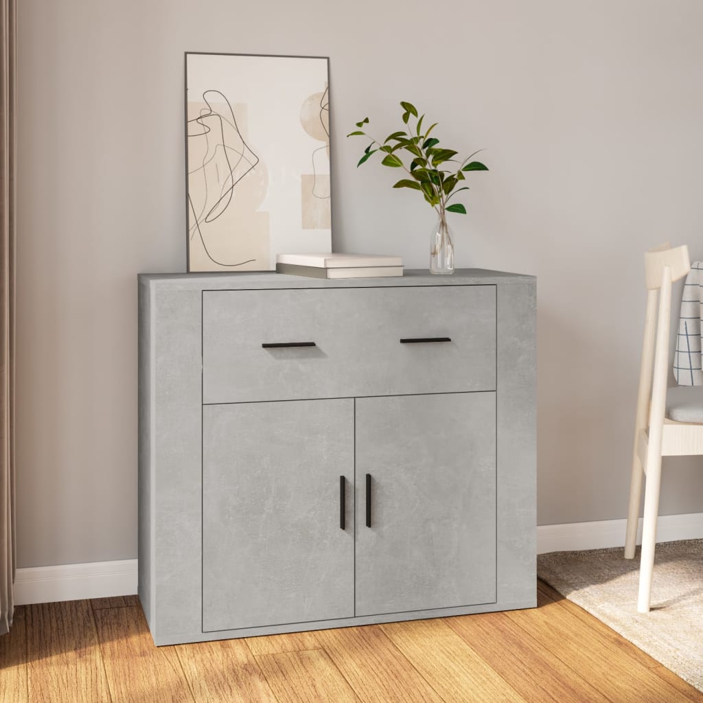 Berkfield Sideboard Concrete Grey 80x33x70 cm Engineered Wood