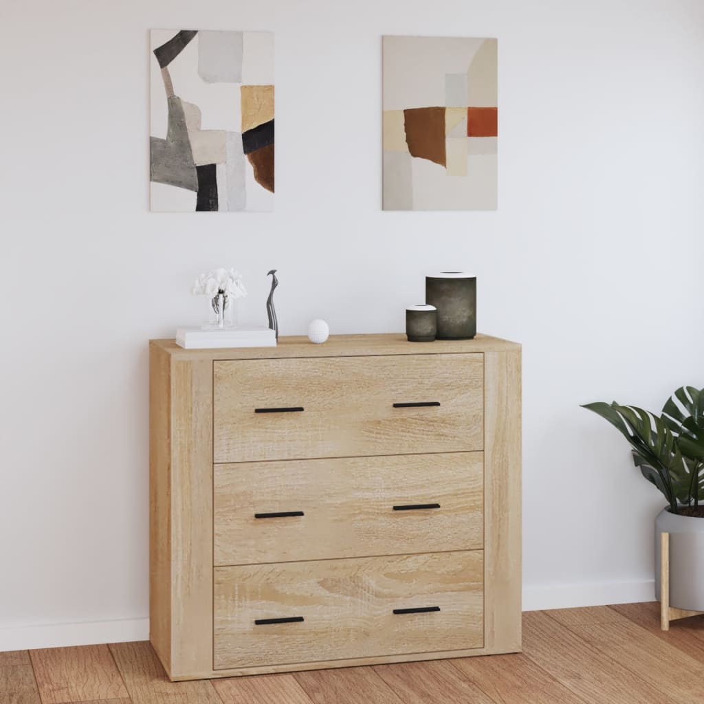 Berkfield Sideboard Sonoma Oak 80x33x70 cm Engineered Wood