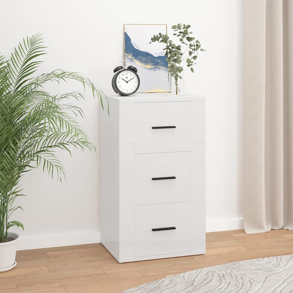 Berkfield Sideboard High Gloss White 40x33x70 cm Engineered Wood
