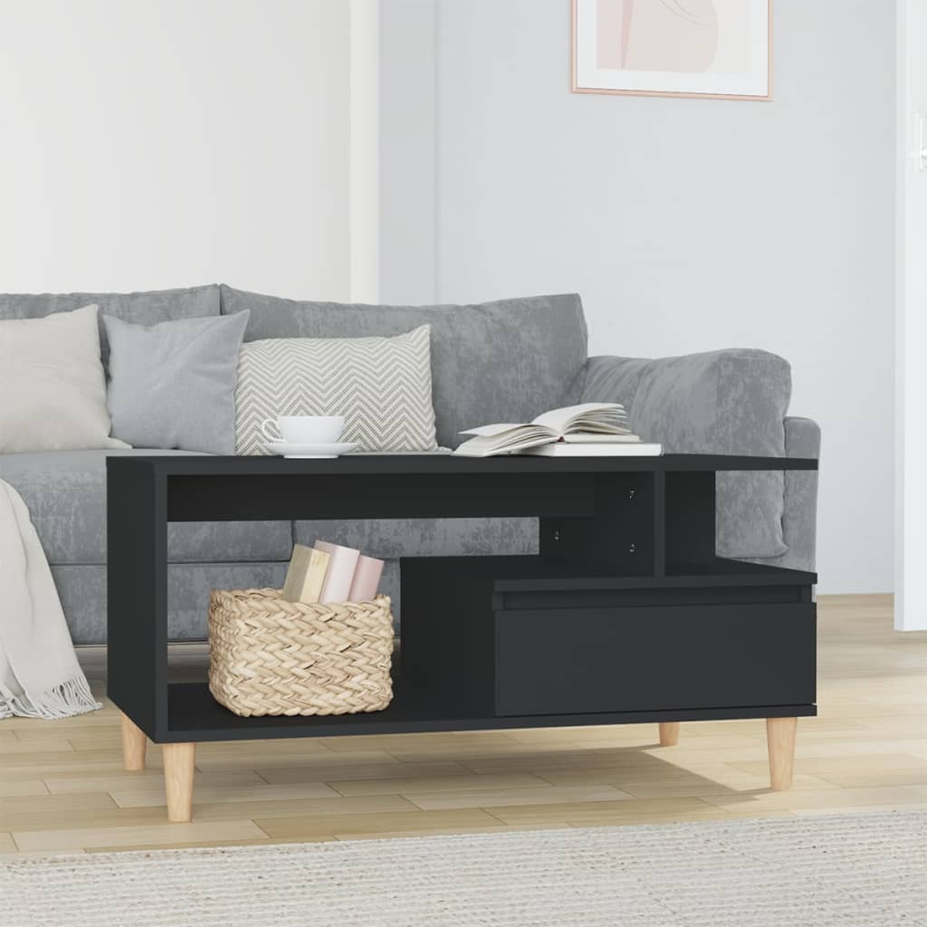 Berkfield Coffee Table Black 90x49x45 cm Engineered Wood