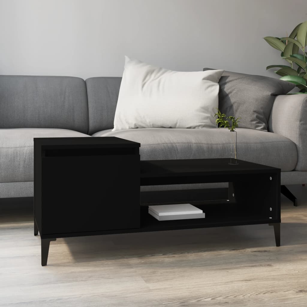 Berkfield Coffee Table Black 100x50x45 cm Engineered Wood