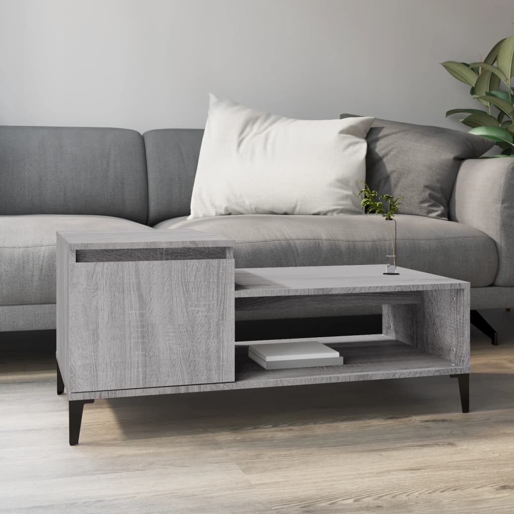 Berkfield Coffee Table Grey Sonoma 100x50x45 cm Engineered Wood