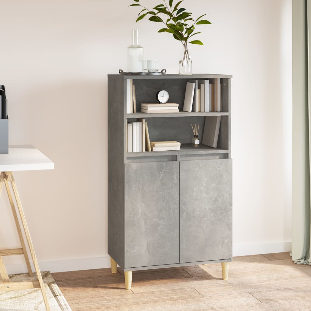 Berkfield Highboard Concrete Grey 60x36x110 cm Engineered Wood