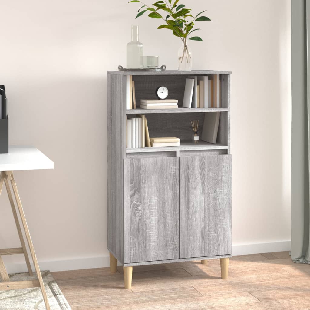 Berkfield Highboard Grey Sonoma 60x36x110 cm Engineered Wood
