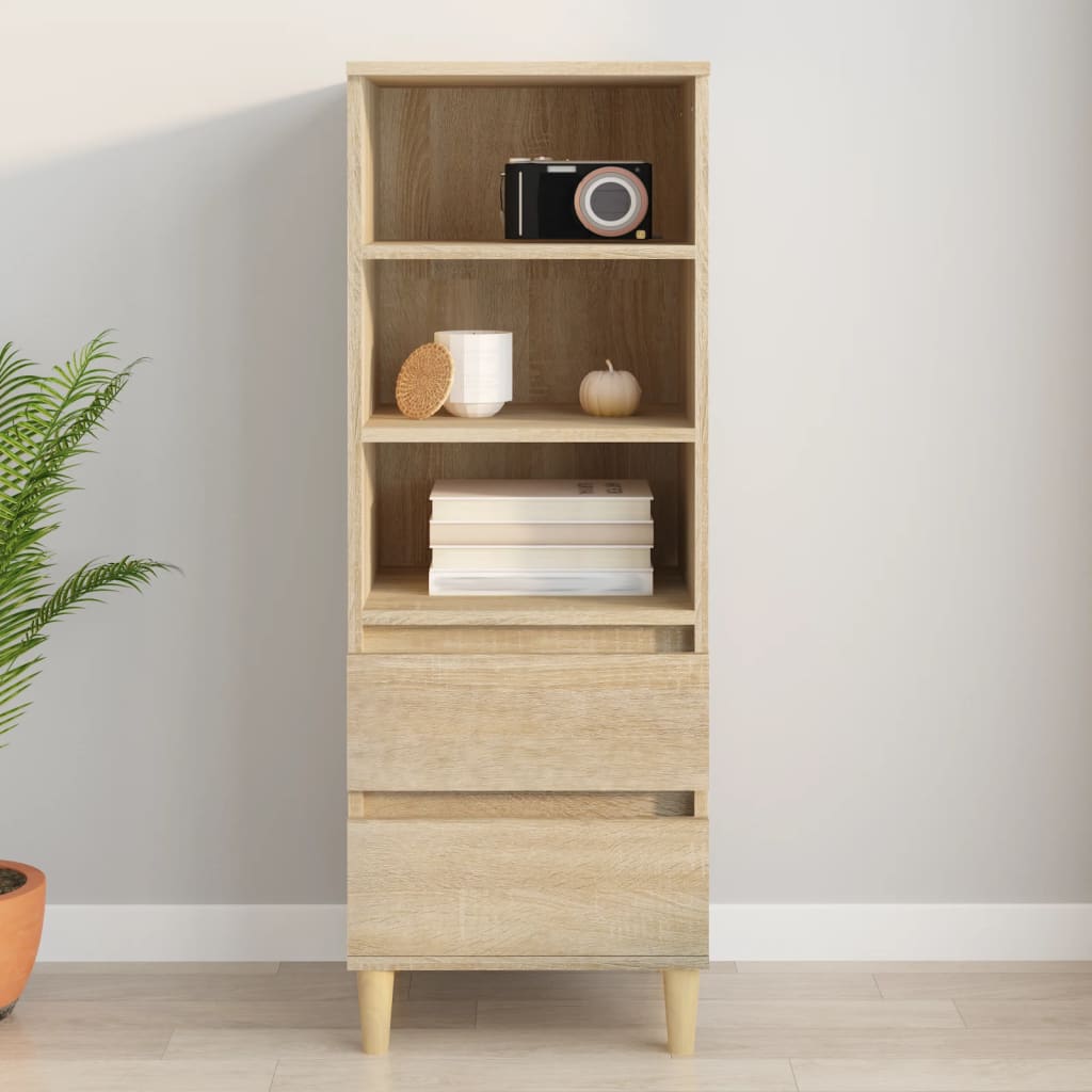 Berkfield Highboard Sonoma Oak 40x36x110 cm Engineered Wood