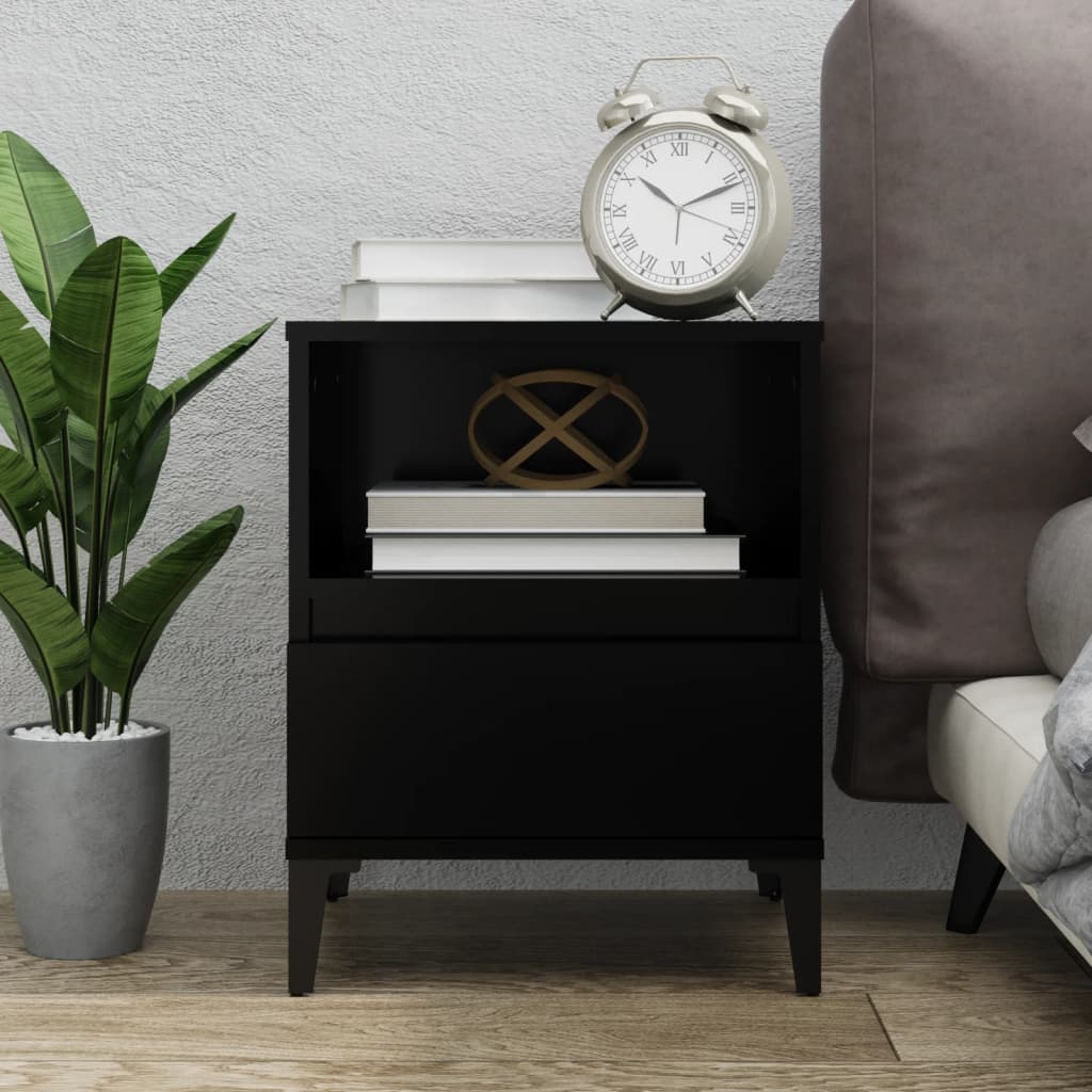 Berkfield Bedside Cabinet Black 40x35x50 cm