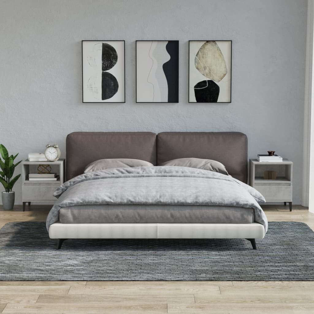 Berkfield Bedside Cabinets 2 pcs Concrete Grey 40x35x50 cm