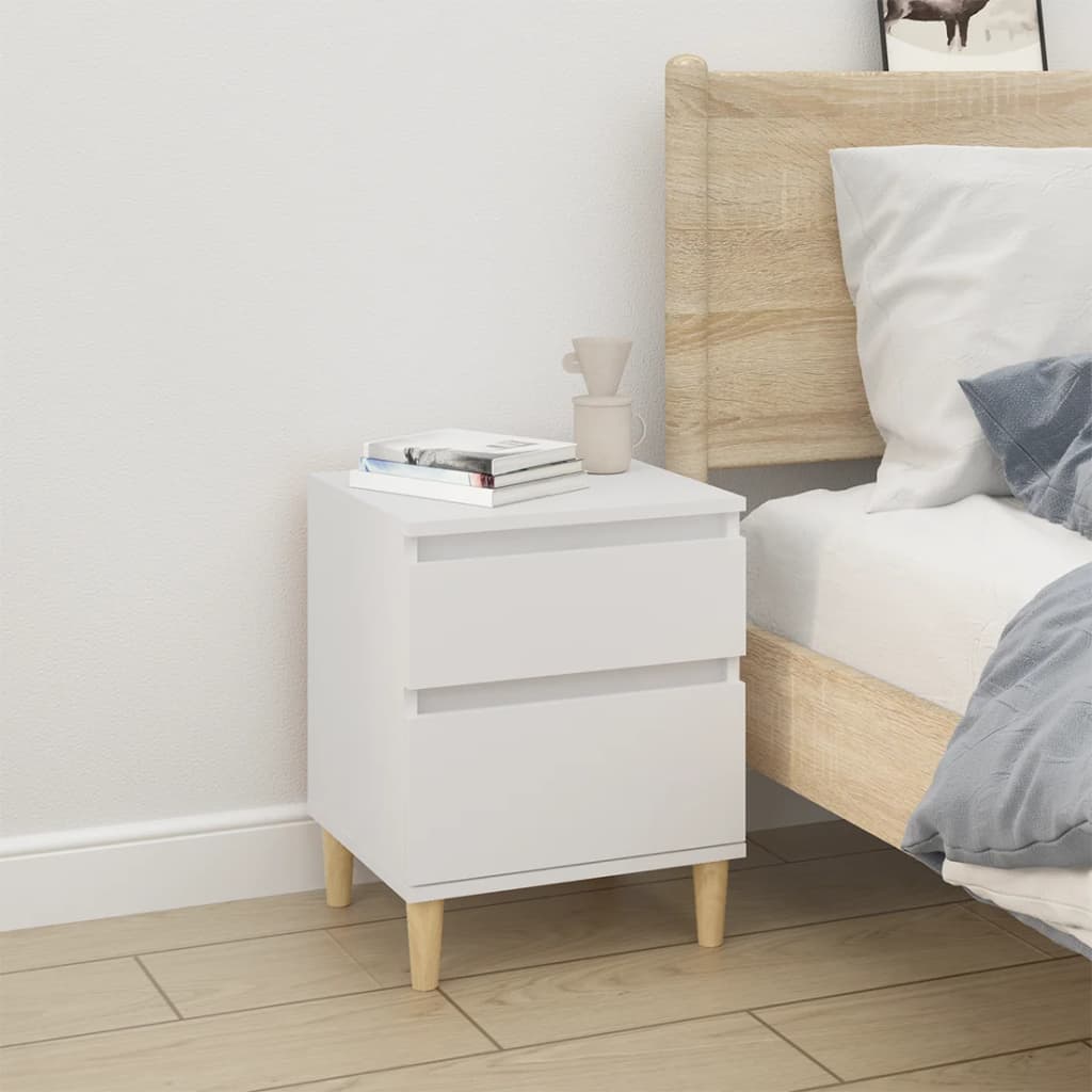 Berkfield Bedside Cabinet White 40x35x50 cm