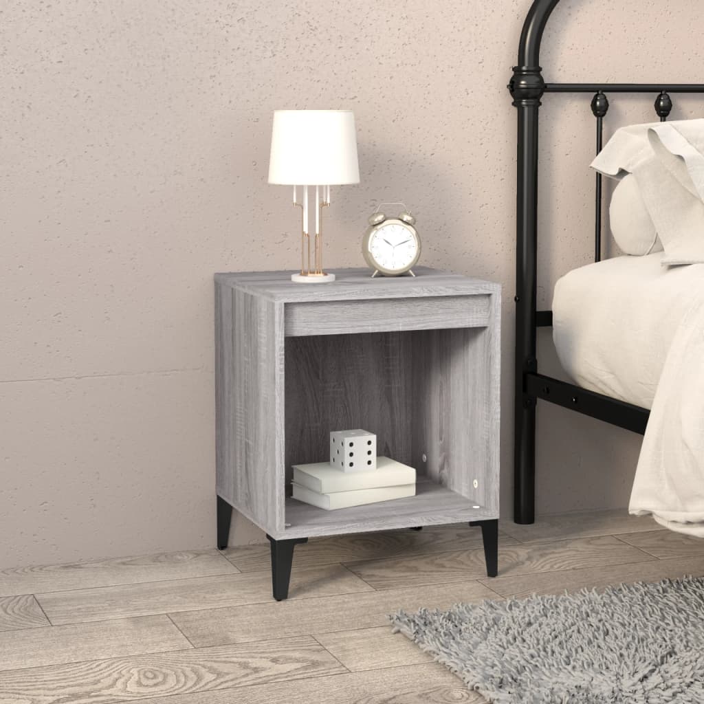Berkfield Bedside Cabinet Grey Sonoma 40x35x50 cm