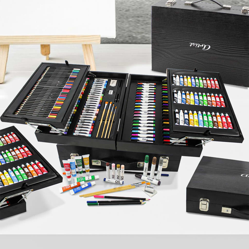 Artist 174-Piece Painting Art Set in Wooden Box