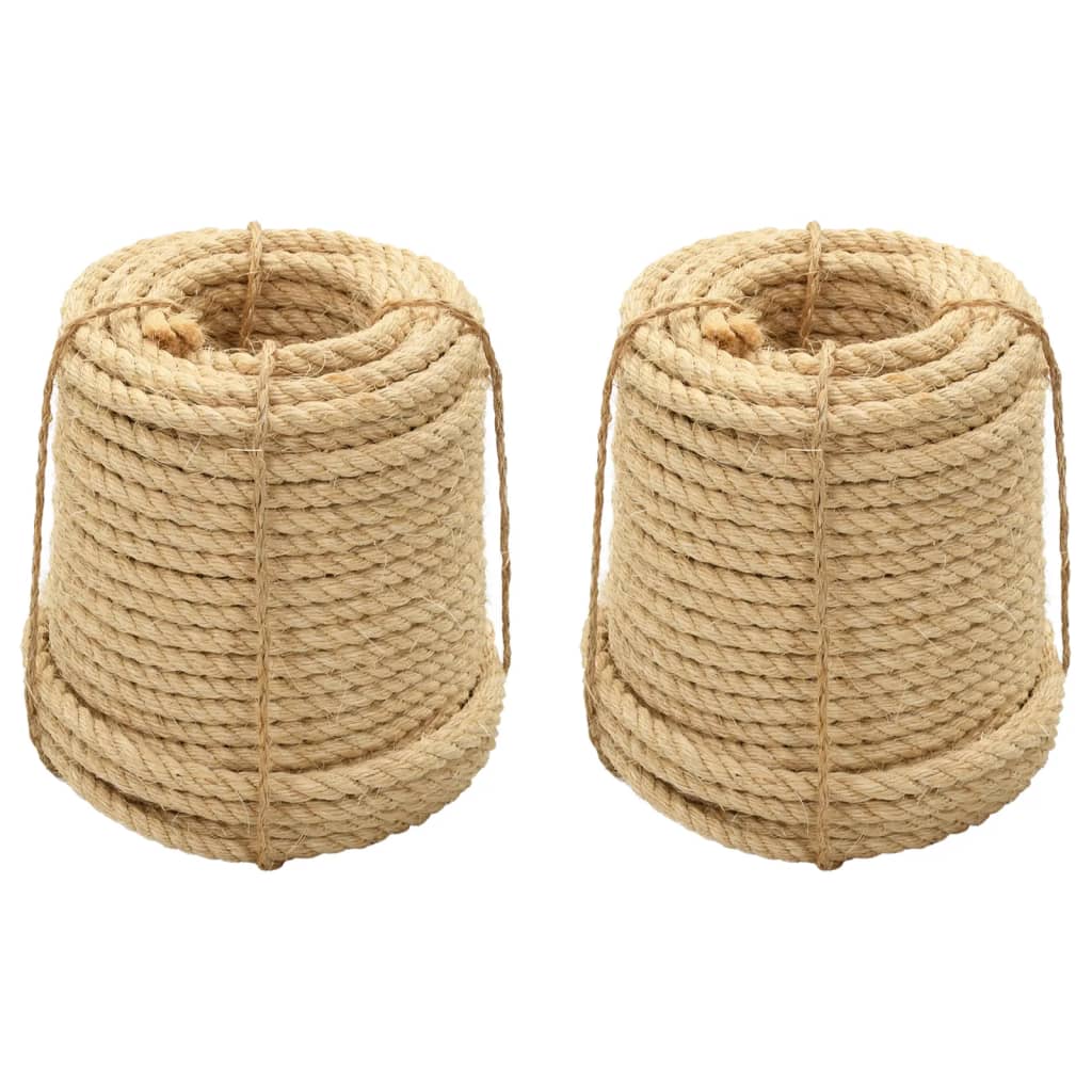 Berkfield Sisal Ropes 2 pcs 12 mm 250 m