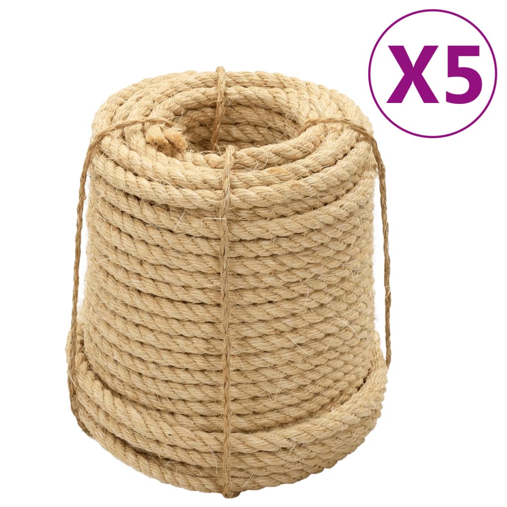 Berkfield Sisal Ropes 5 pcs 16 mm 100 m