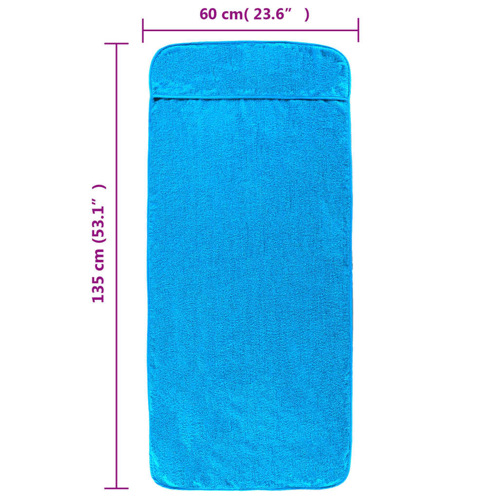 Berkfield Beach Towels 6 pcs Turquoise 60x135 cm Fabric 400 GSM