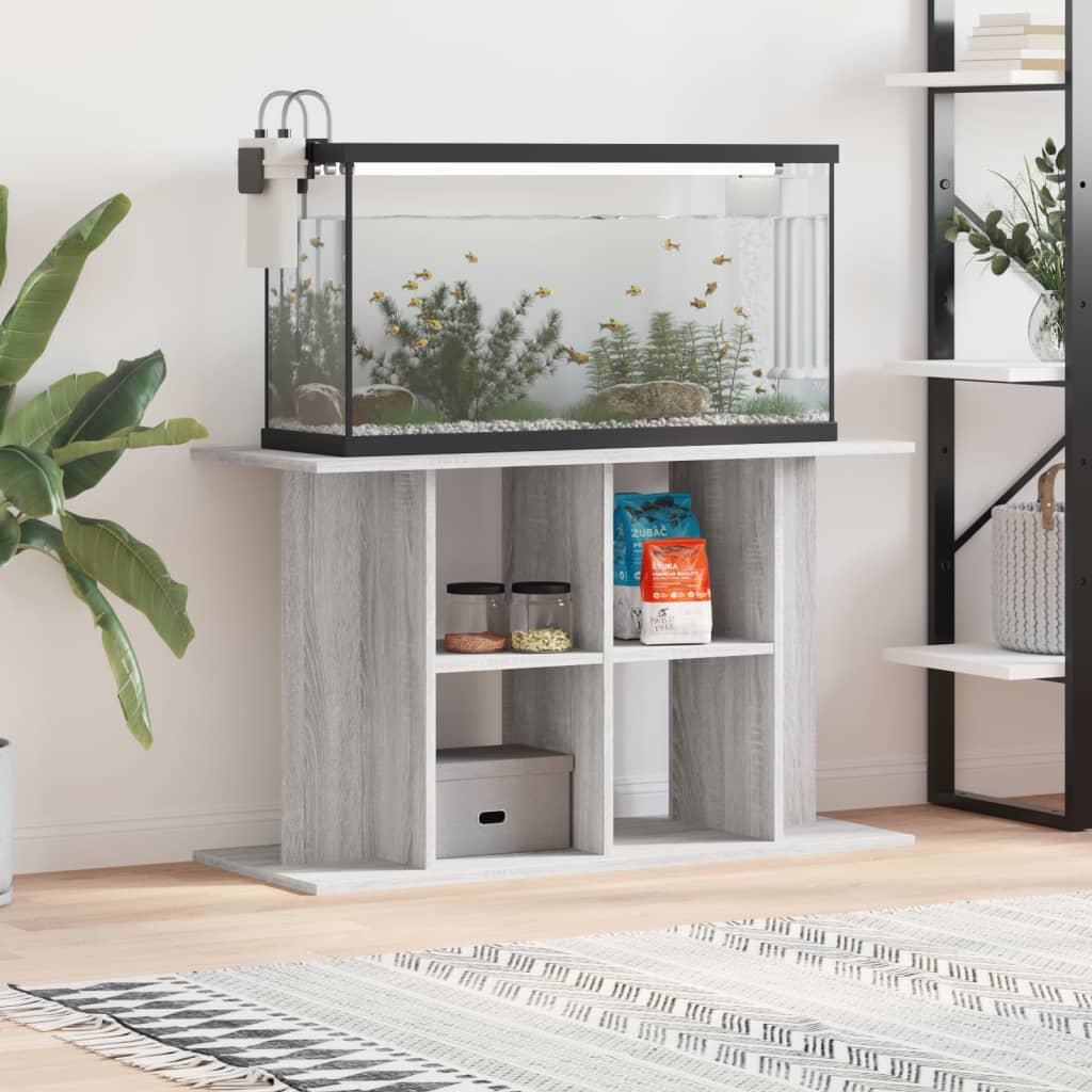 Berkfield Aquarium Stand Grey Sonoma 100x40x60 cm Engineered Wood