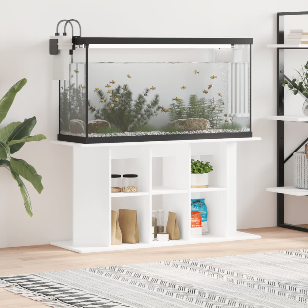 Berkfield Aquarium Stand White 120x40x60 cm Engineered Wood