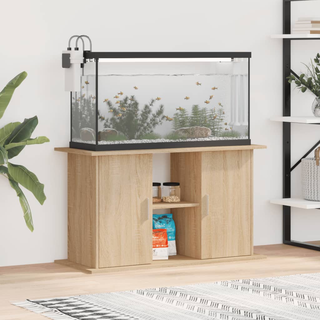 Berkfield Aquarium Stand Sonoma Oak 101x41x58 cm Engineered Wood