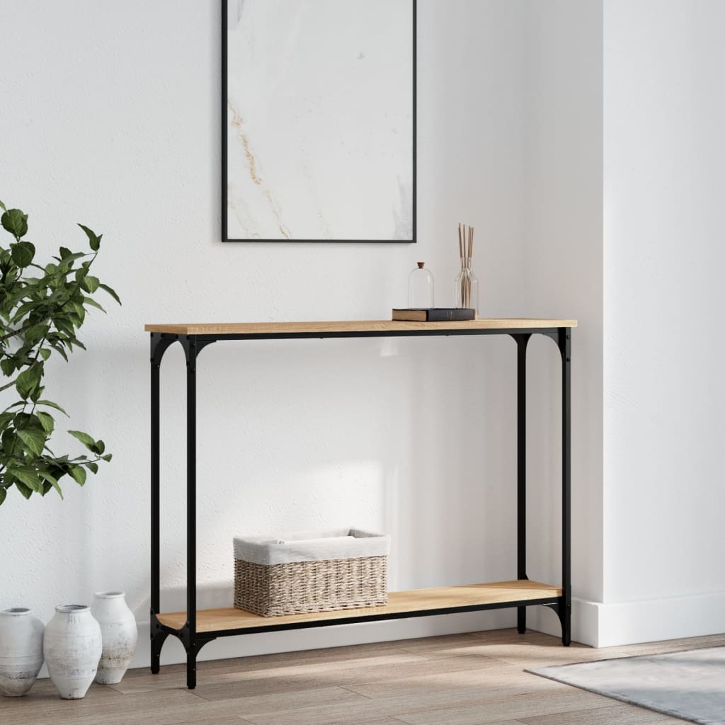 Berkfield Console Table Sonoma Oak 100x22.5x75 cm Engineered Wood
