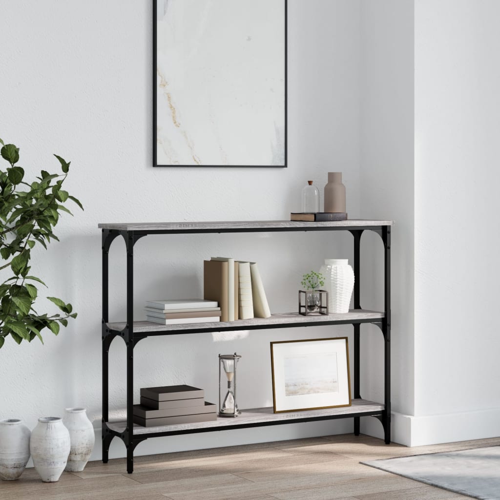 Berkfield Console Table Grey Sonoma 100x22.5x75 cm Engineered Wood