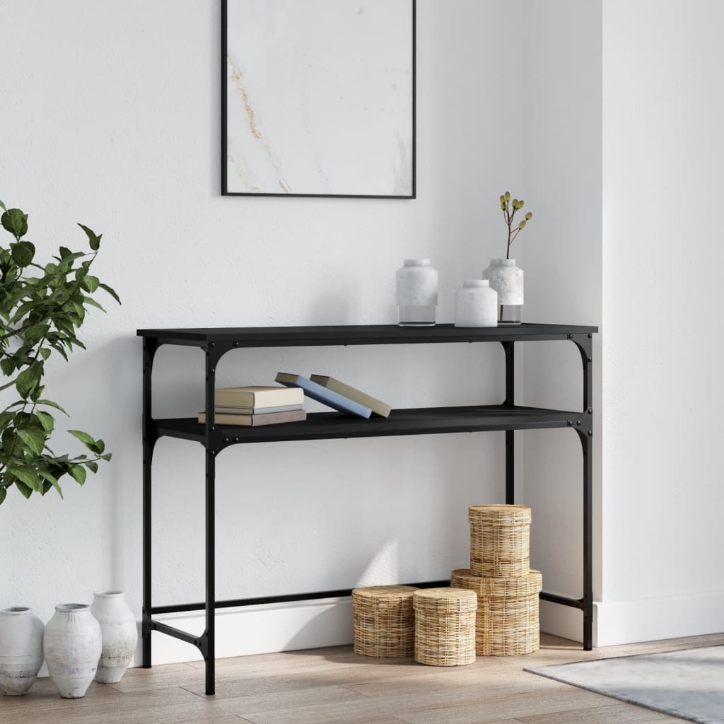 Berkfield Console Table Black 100x35.5x75 cm Engineered Wood