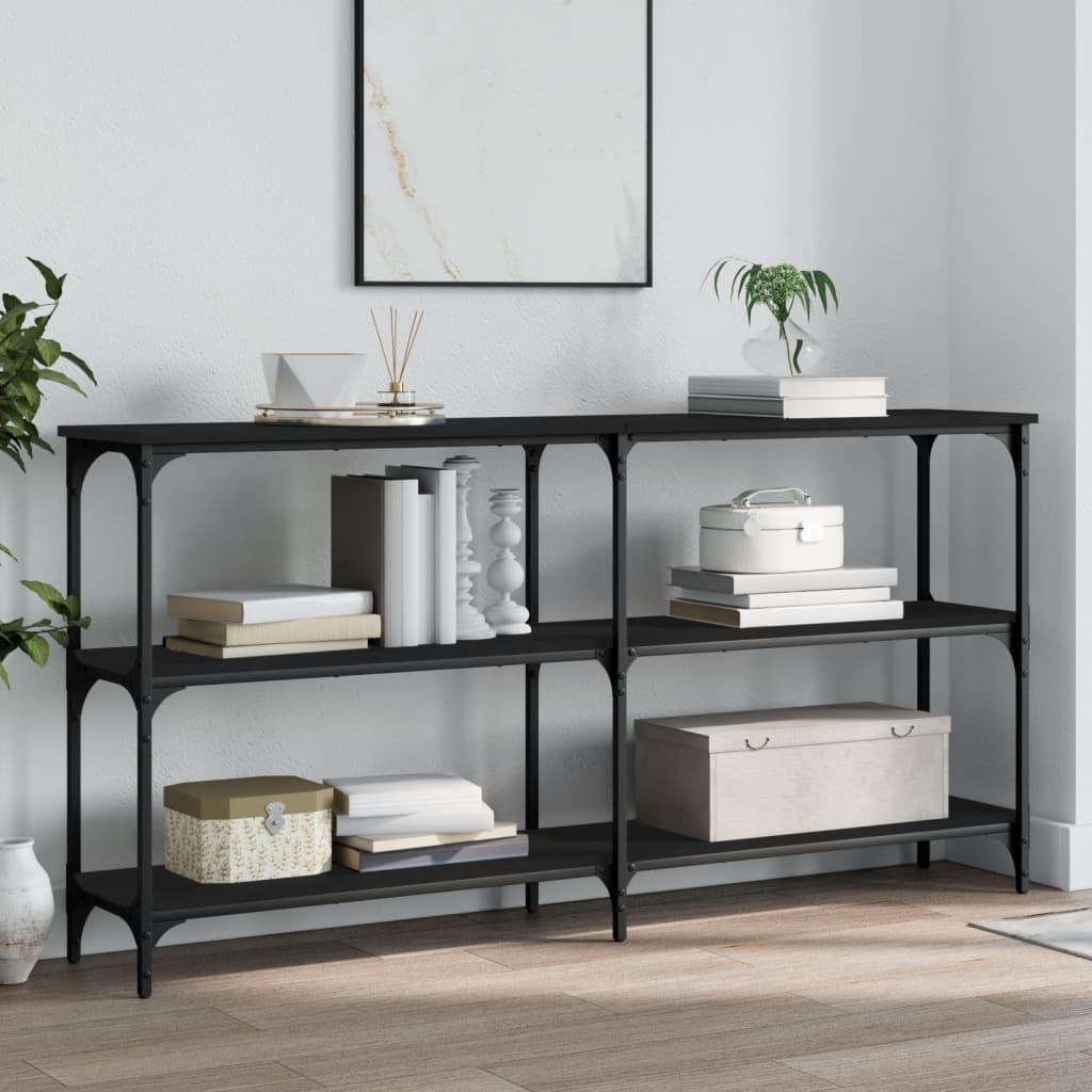 Berkfield Console Table Black 150x29x75 cm Engineered Wood