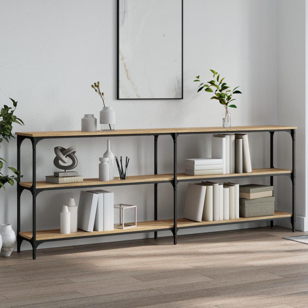 Berkfield Console Table Sonoma Oak 200x29x75 cm Engineered Wood